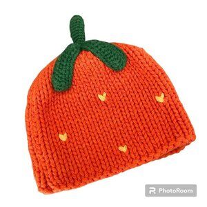 Baby Crochet Pumpkin Hat Knitted Beanie Halloween Infant Hooded Cap 0-3 Months